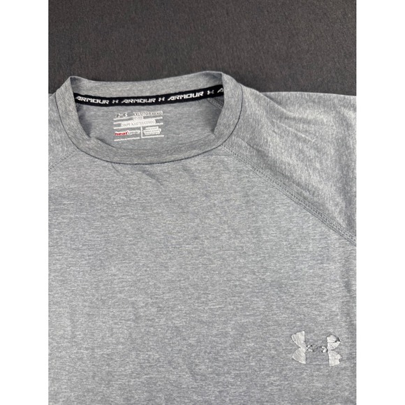 Under Armour Other - Under Armour HeatGear Fitted Gray Short Sleeve Athletic‎ Shirt XXL